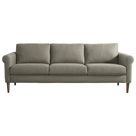 Contemporary 3 Seat Rolled Arm Sofa
